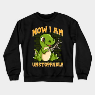 I Am Unstoppable TRex Funny Short Dinosaur Arms Crewneck Sweatshirt